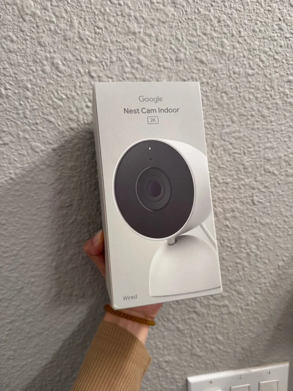 Google Nest Cam Indoor Wired 3rd Gen 2K HDR Night Vision Security Camera Snow